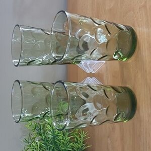 CONTINENTAL CAN COMPANY El Dorado Avocado Green Glass Juice Tumblers, Set of 4